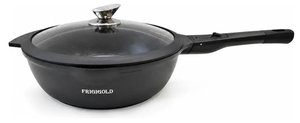 Frigideira Wok Antiaderente Frigigold Titanium 28 cm com Tampa e Indução - Frigigold Titanium