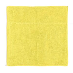 O pano de microfibra amarelo pode ser utilizado na limpeza seca ou úmida para remover a sujeira e gordura de superfícies de diversos tipos.