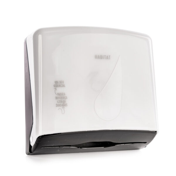 Dispenser papel toalha interfolhas ideal para qualquer tipo de ambiente. Fácil de instalar e reabastecer e ótima capacidade de armazenamento.