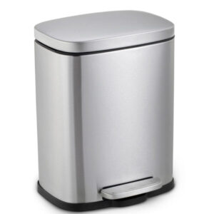 Lixeira inox retangular c/pedal 12l