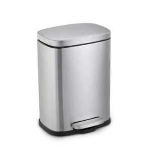 Lixeira inox retangular c/pedal 5L